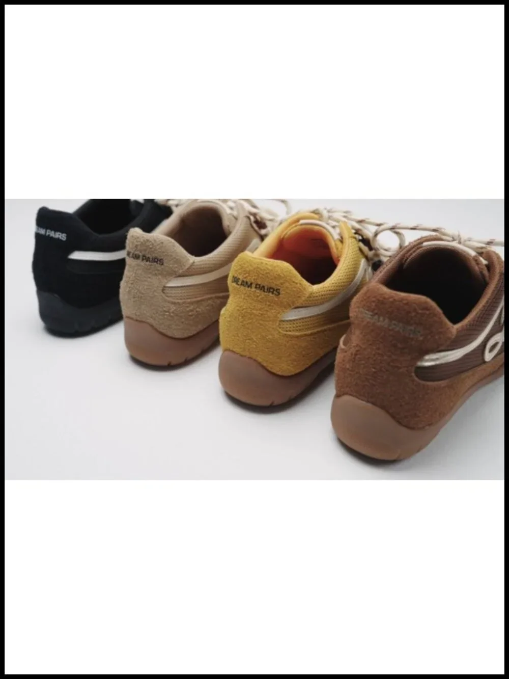 Faux Suede and Mesh Retro Platform Sneakers with Cushioned Insole